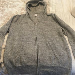 Grey zip up Gap hoodie